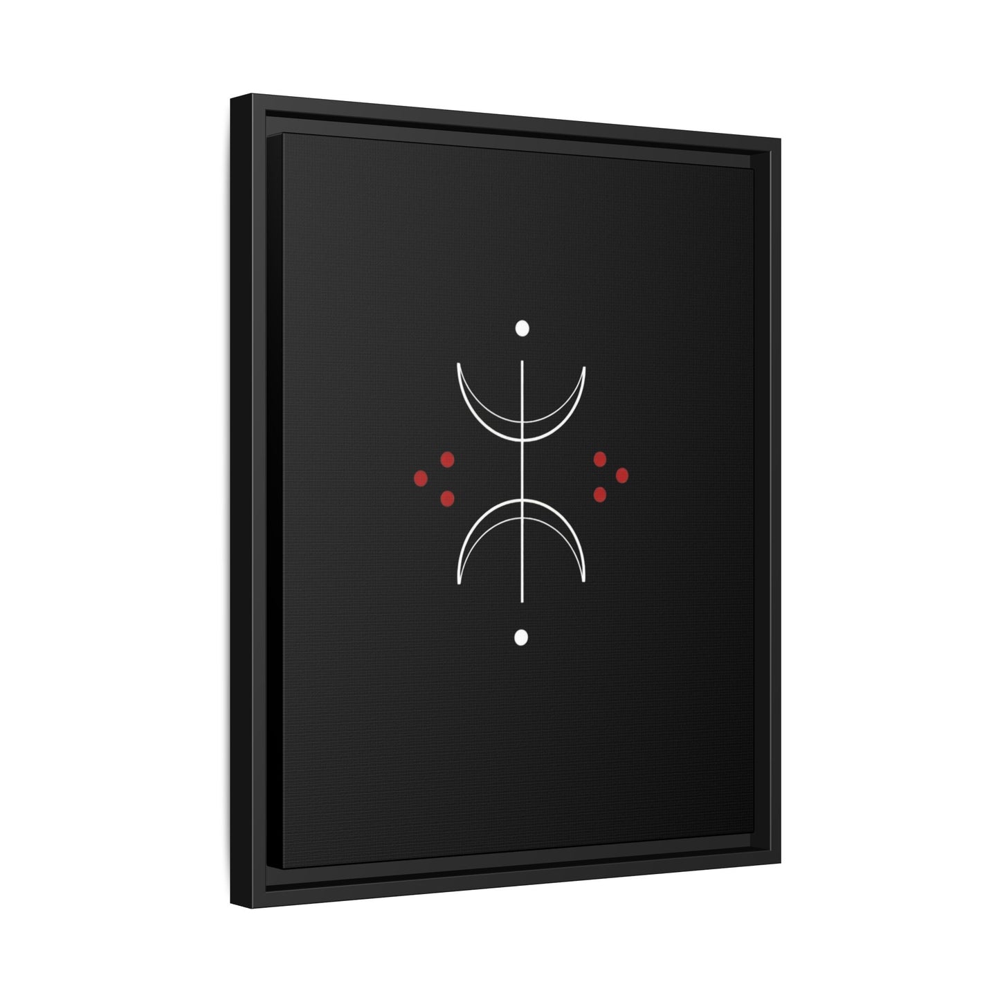 Minimalist Crescent Moon Wall Art — Matte Framed Canvas