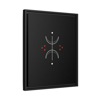 Minimalist Crescent Moon Wall Art — Matte Framed Canvas