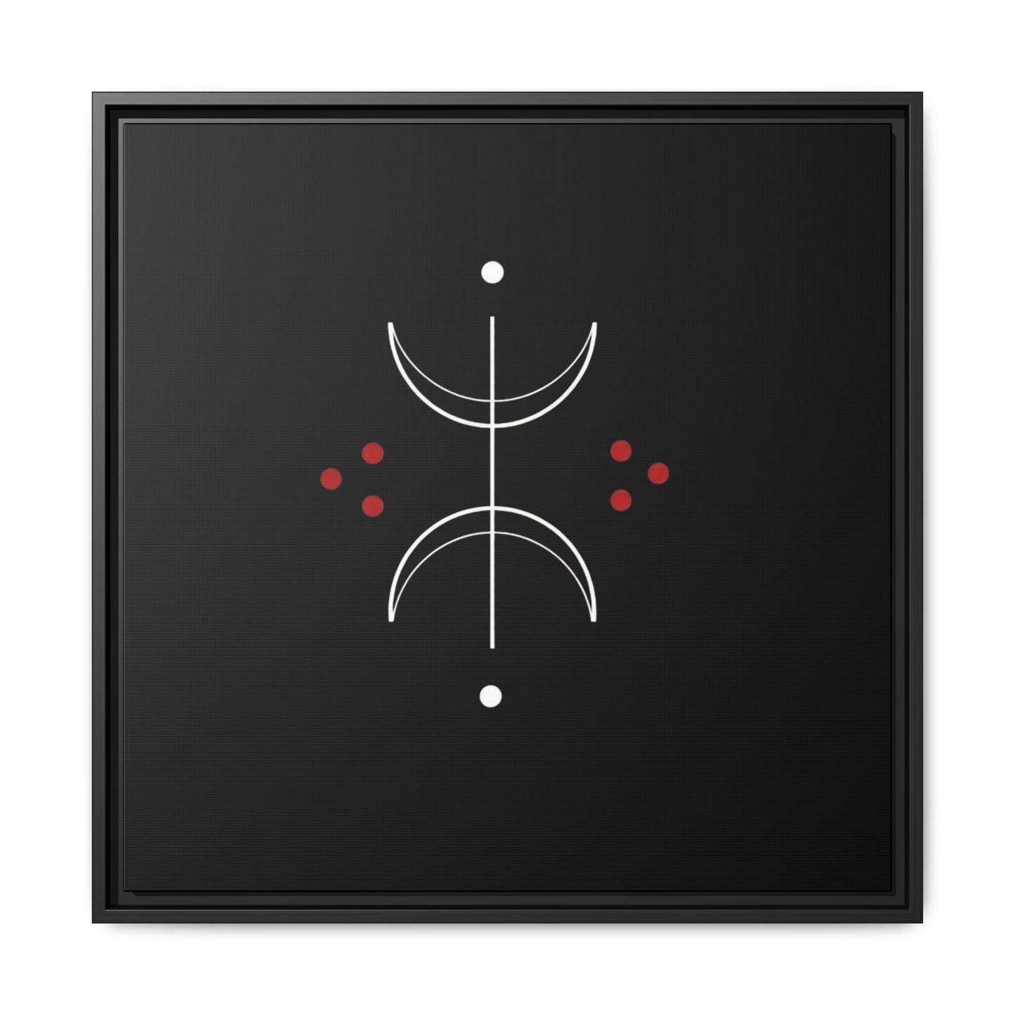 Minimalist Crescent Moon Wall Art — Matte Framed Canvas