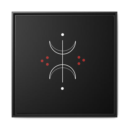 Minimalist Crescent Moon Wall Art — Matte Framed Canvas