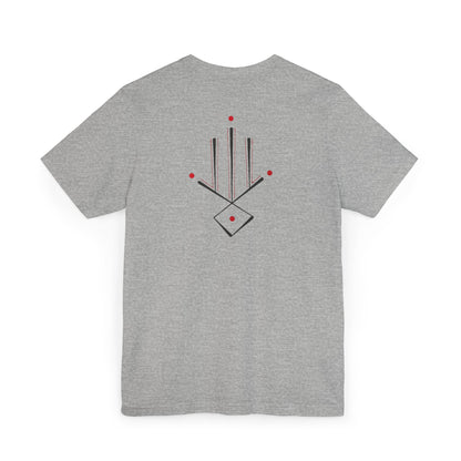 Minimal Geometric T‑Shirt — Abstract Line & Dot Design