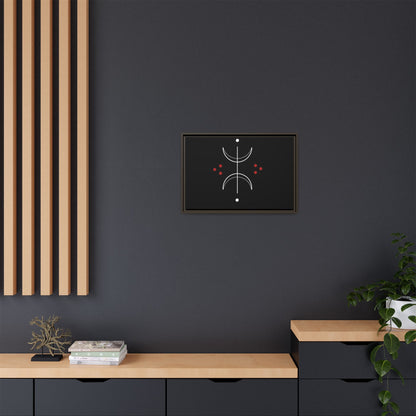 Minimalist Crescent Moon Wall Art — Matte Framed Canvas