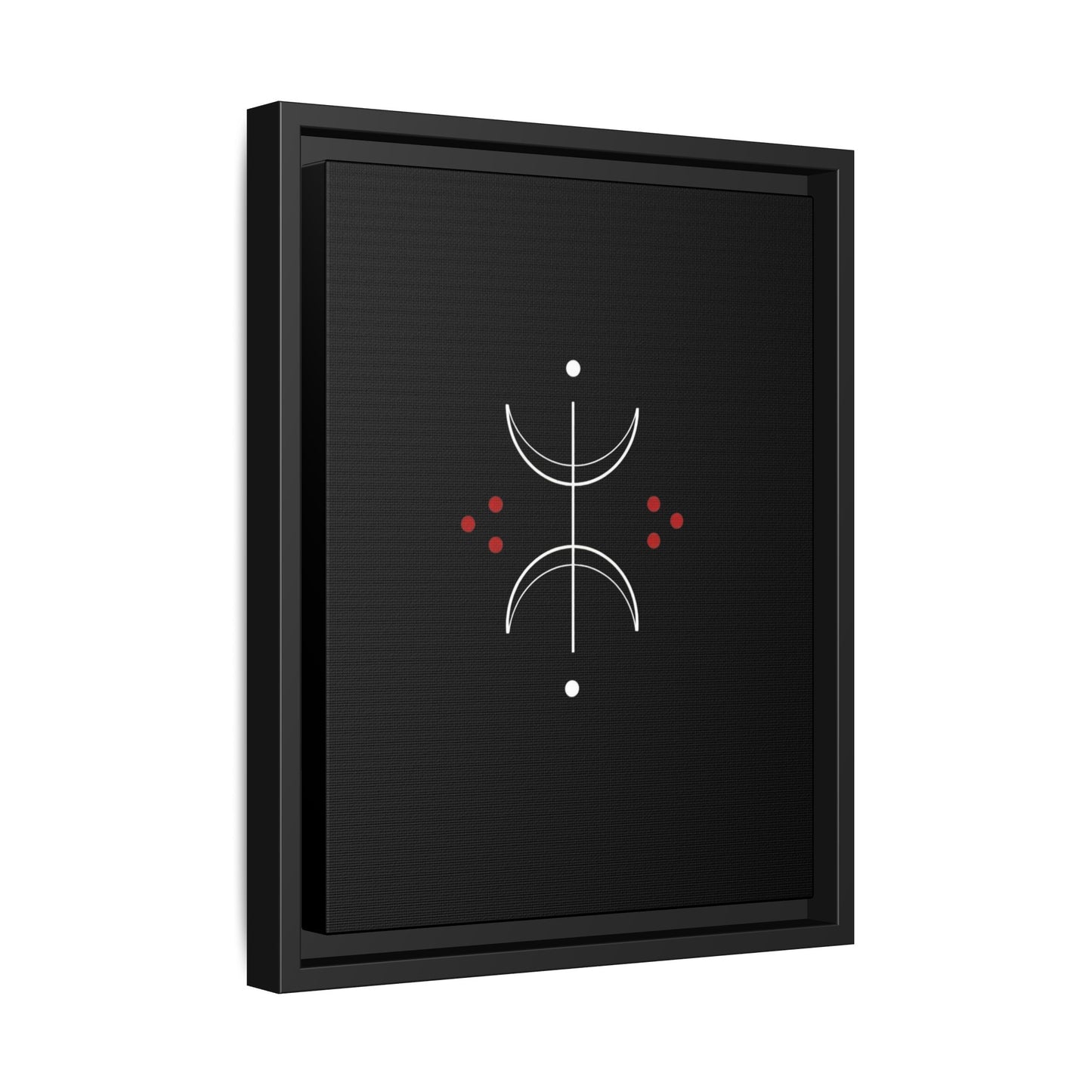 Minimalist Crescent Moon Wall Art — Matte Framed Canvas