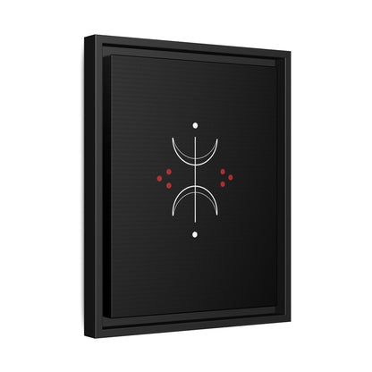 Minimalist Crescent Moon Wall Art — Matte Framed Canvas