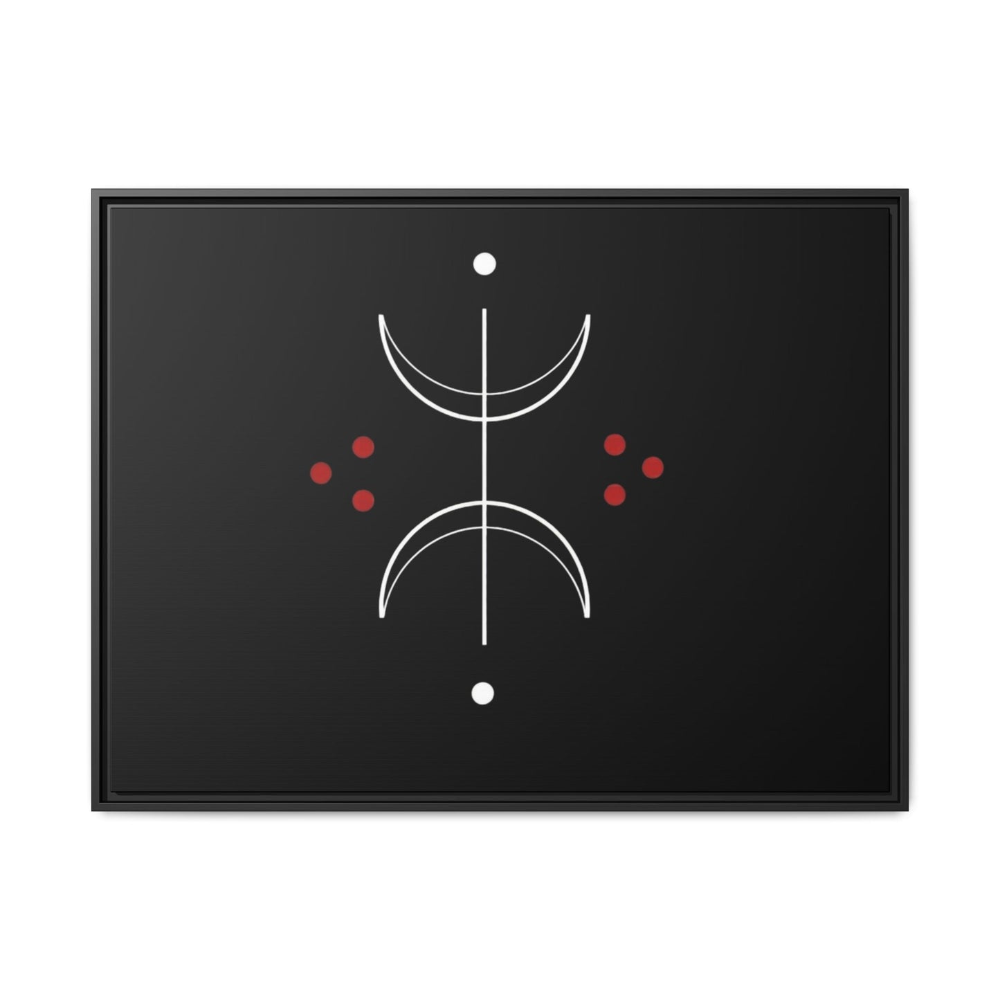Minimalist Crescent Moon Wall Art — Matte Framed Canvas