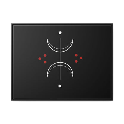 Minimalist Crescent Moon Wall Art — Matte Framed Canvas