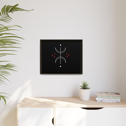 Minimalist Crescent Moon Wall Art — Matte Framed Canvas