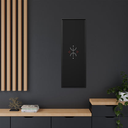 Minimalist Crescent Moon Wall Art — Matte Framed Canvas