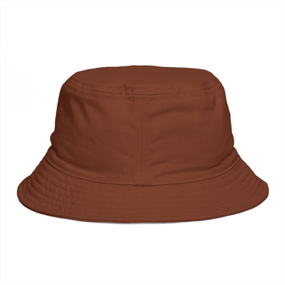 Minimalist Deer Antler Embroidered Bucket Hat — Rustic Brown Outdoor Sun Hat