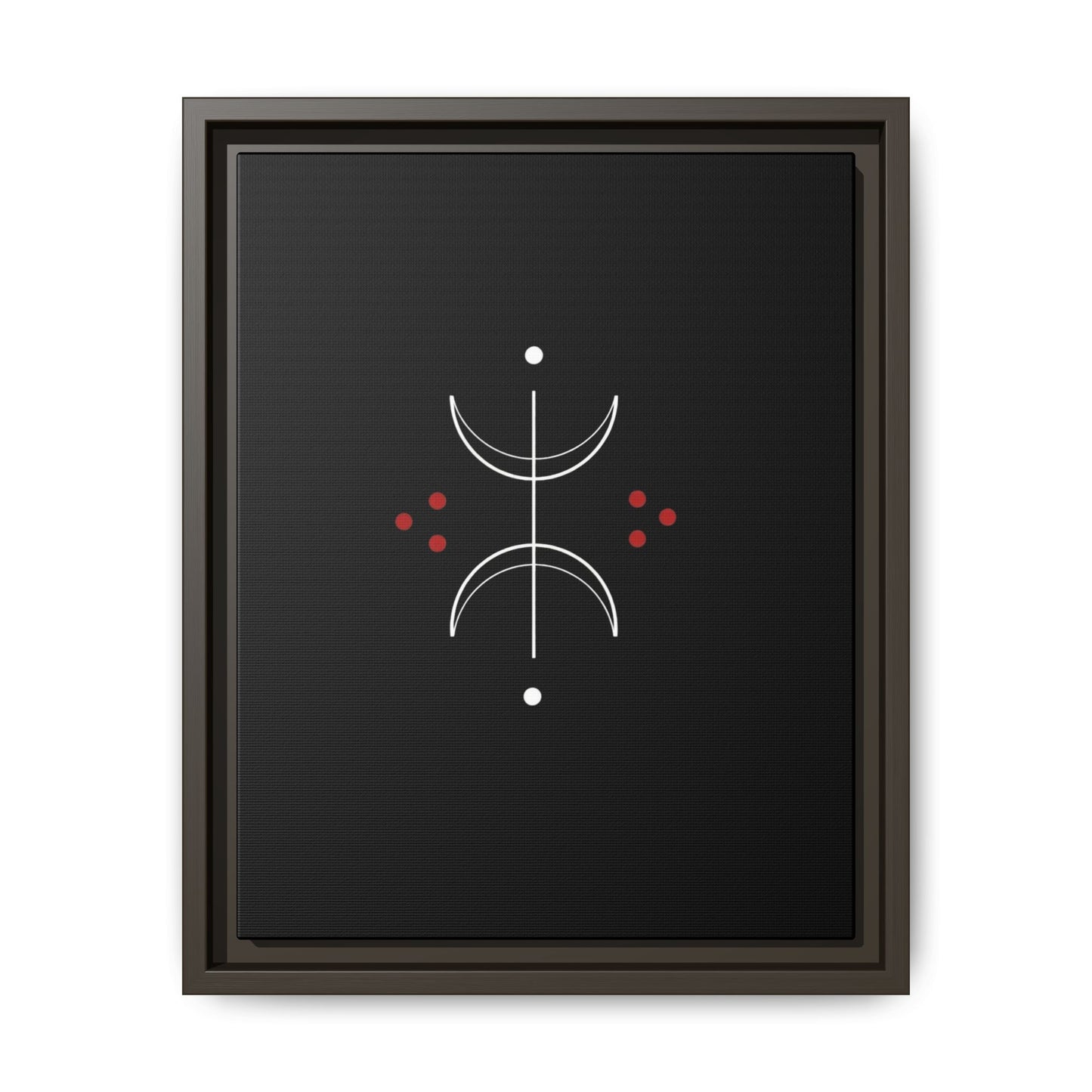 Minimalist Crescent Moon Wall Art — Matte Framed Canvas