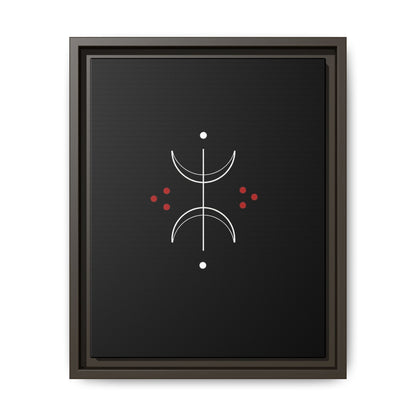 Minimalist Crescent Moon Wall Art — Matte Framed Canvas