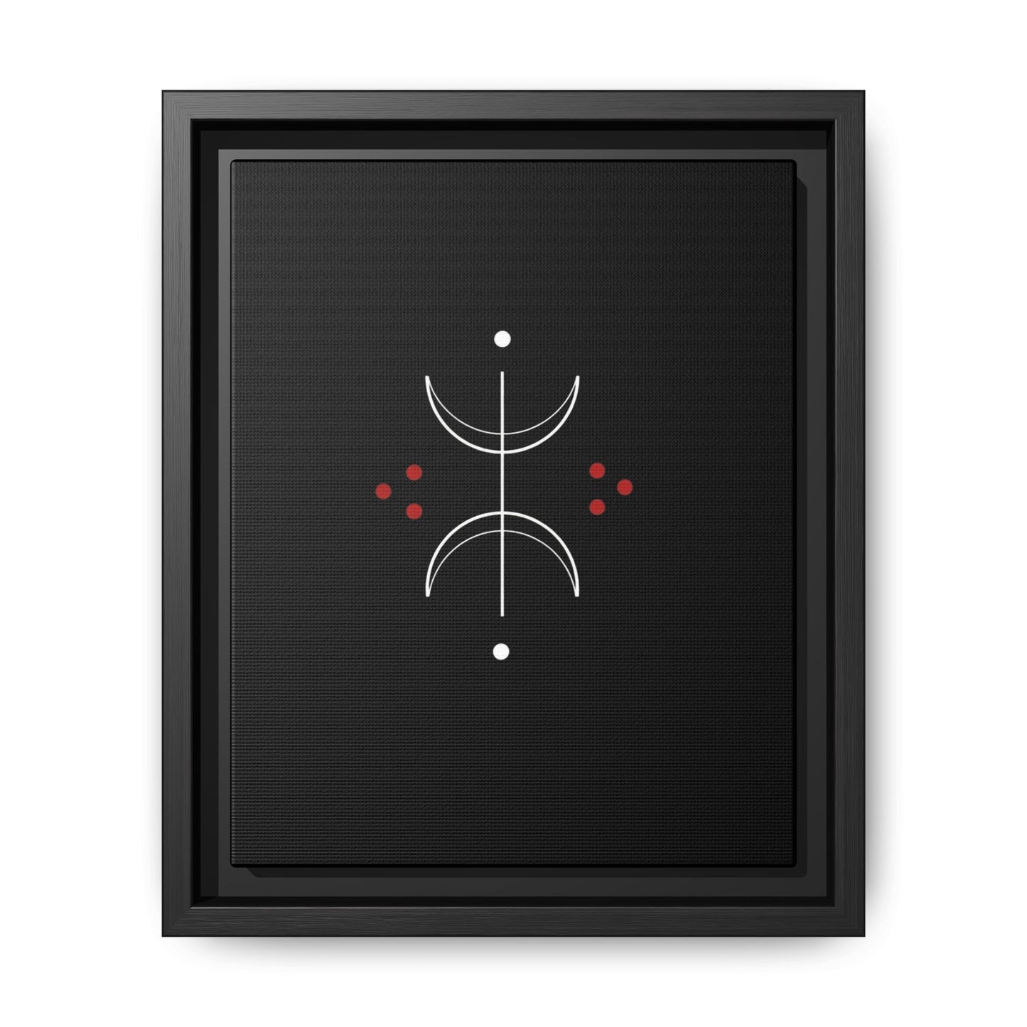 Minimalist Crescent Moon Wall Art — Matte Framed Canvas