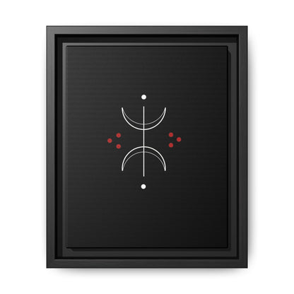 Minimalist Crescent Moon Wall Art — Matte Framed Canvas