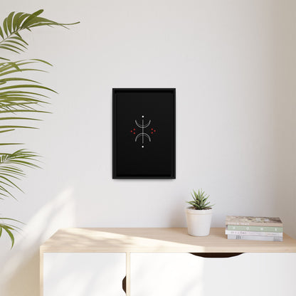 Minimalist Crescent Moon Wall Art — Matte Framed Canvas