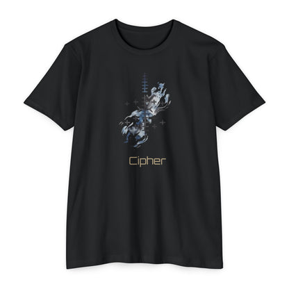 T-shirt graphique Cipher — design technologique abstrait Bonorial
