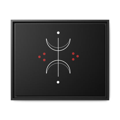 Minimalist Crescent Moon Wall Art — Matte Framed Canvas