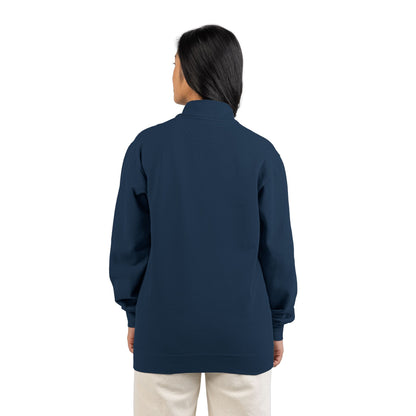 Minimal Geometric Logo Quarter-Zip Sweatshirt