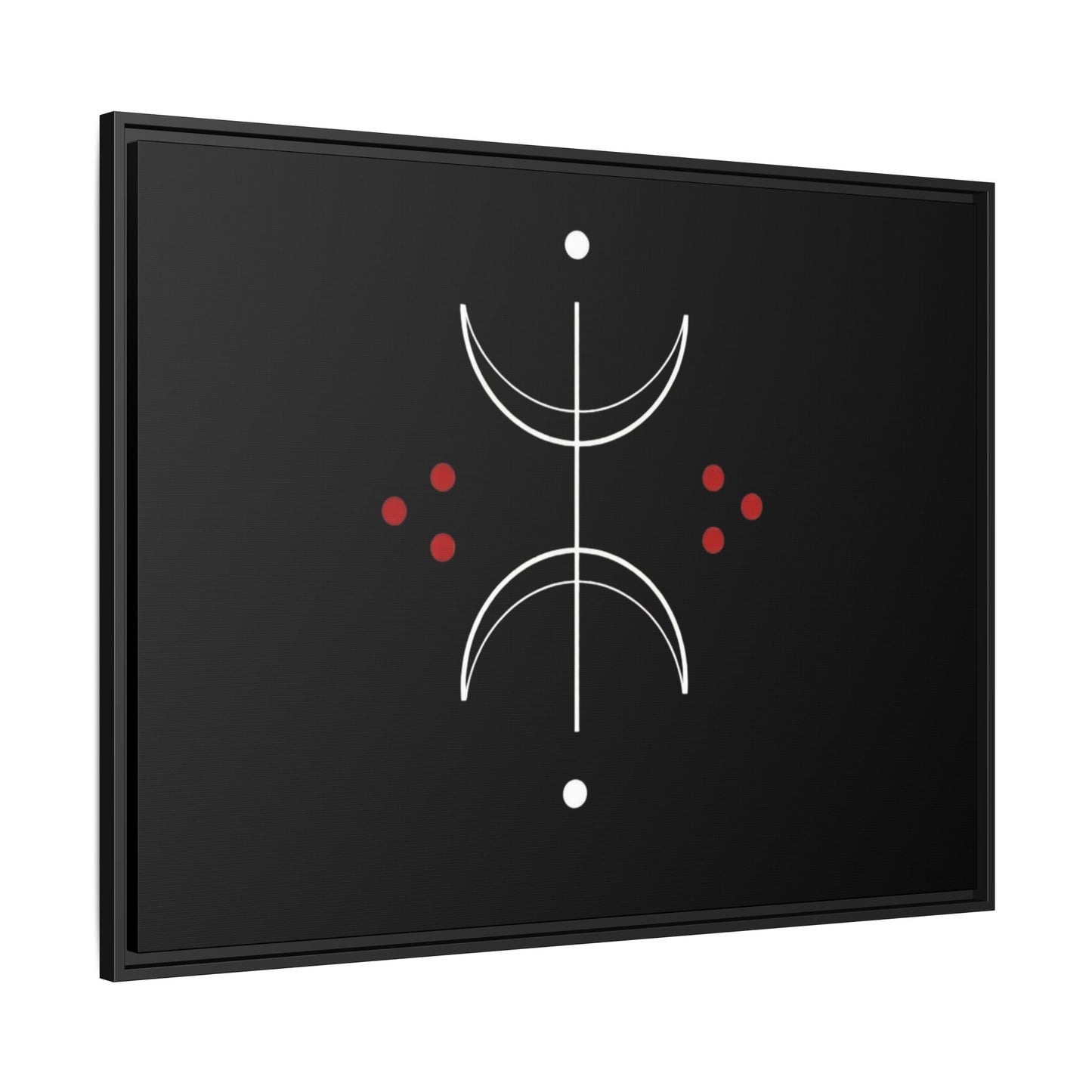 Minimalist Crescent Moon Wall Art — Matte Framed Canvas