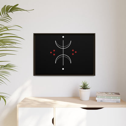 Minimalist Crescent Moon Wall Art — Matte Framed Canvas