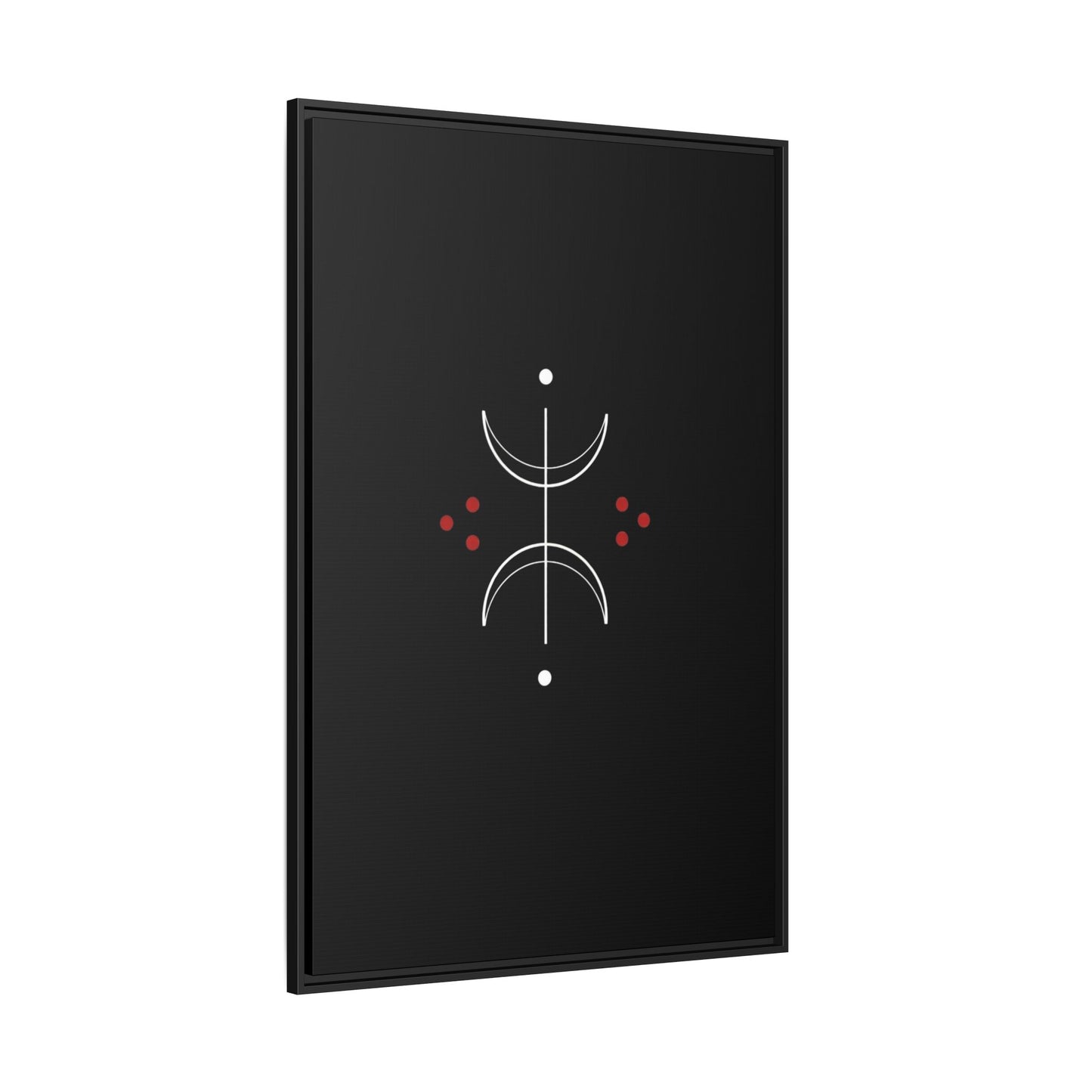 Minimalist Crescent Moon Wall Art — Matte Framed Canvas