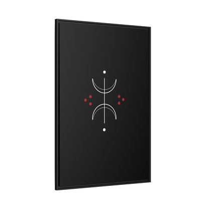 Minimalist Crescent Moon Wall Art — Matte Framed Canvas