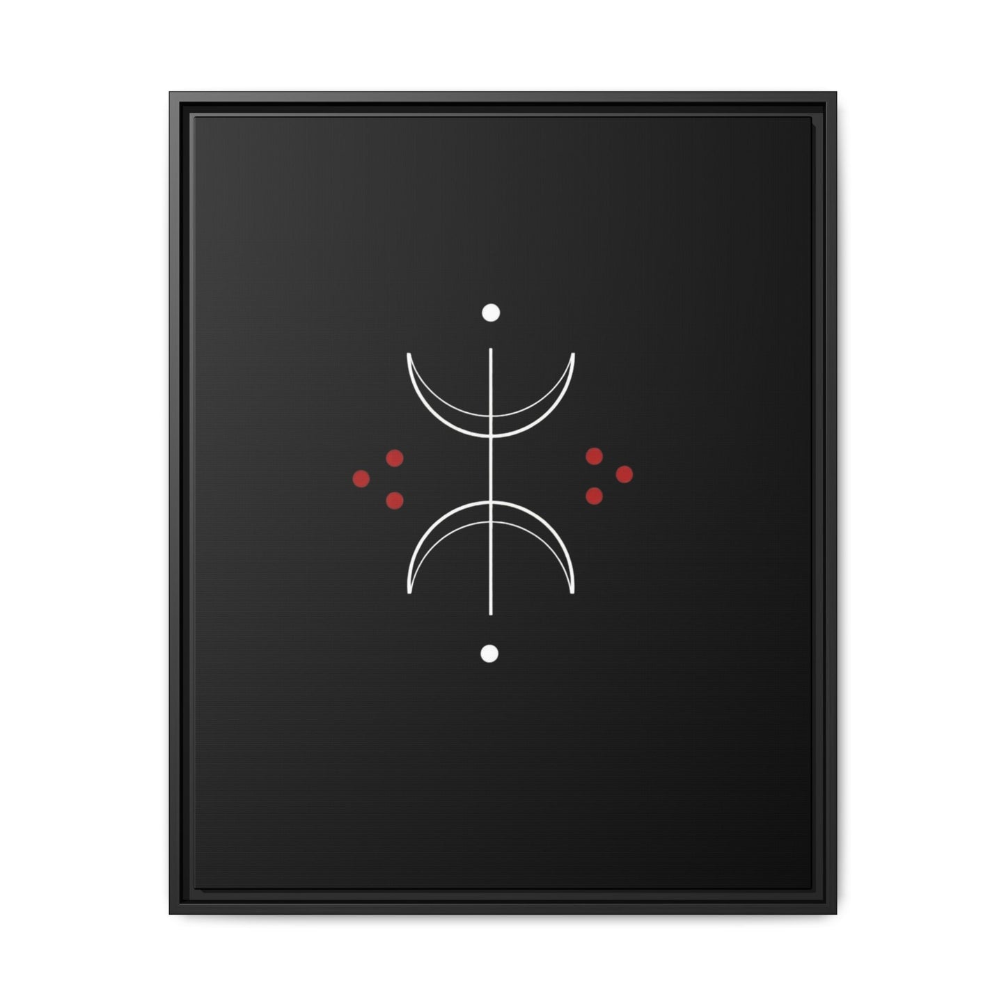 Minimalist Crescent Moon Wall Art — Matte Framed Canvas