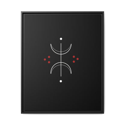 Minimalist Crescent Moon Wall Art — Matte Framed Canvas