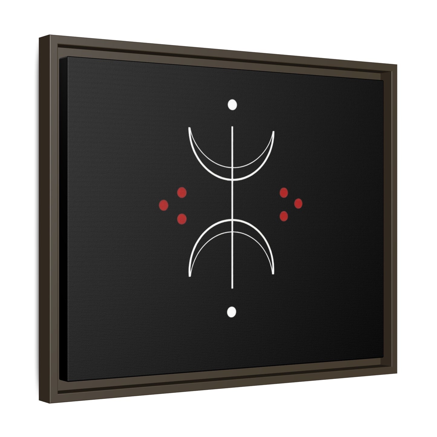 Minimalist Crescent Moon Wall Art — Matte Framed Canvas