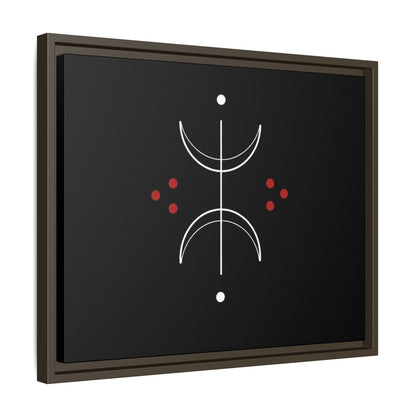 Minimalist Crescent Moon Wall Art — Matte Framed Canvas