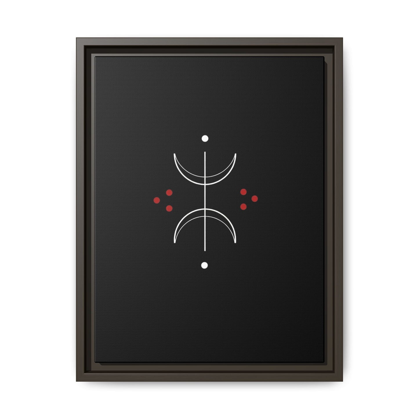 Minimalist Crescent Moon Wall Art — Matte Framed Canvas