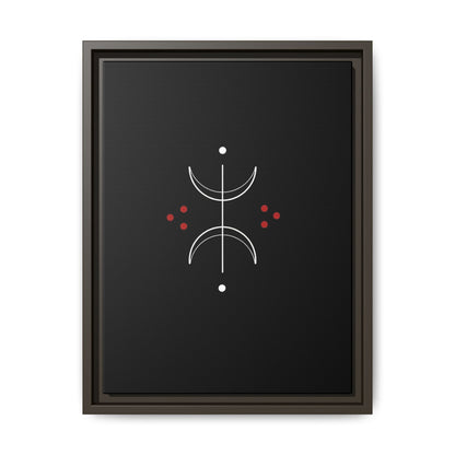 Minimalist Crescent Moon Wall Art — Matte Framed Canvas