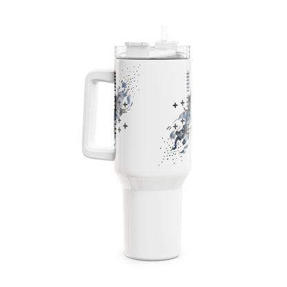 Gobelet de voyage 40 oz « Horse Splash » — Tasse de voyage abstraite avec cheval au galop