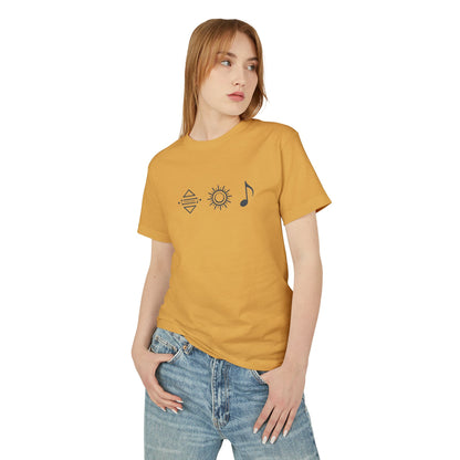 T-shirt en coton à logo Bonorial minimaliste — Soleil, rythme et équilibre