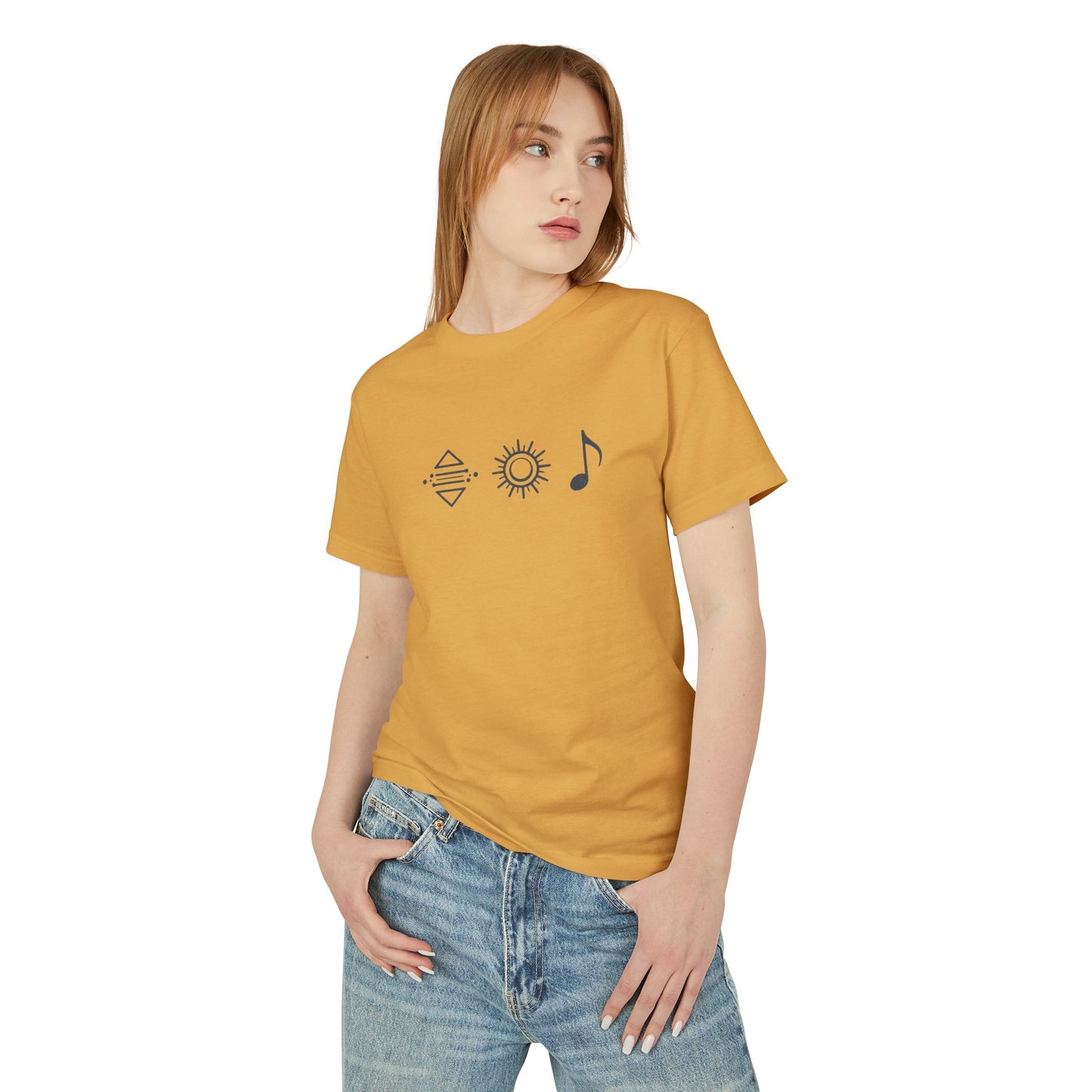 T-shirt en coton à logo Bonorial minimaliste — Soleil, rythme et équilibre