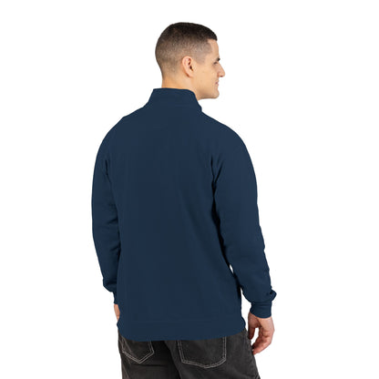 Minimal Geometric Logo Quarter-Zip Sweatshirt