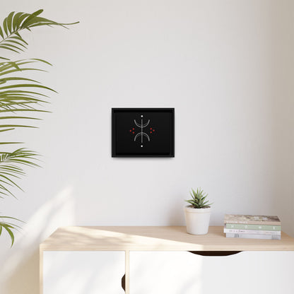 Minimalist Crescent Moon Wall Art — Matte Framed Canvas