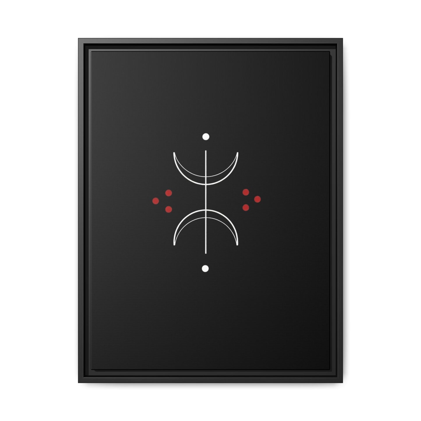Minimalist Crescent Moon Wall Art — Matte Framed Canvas