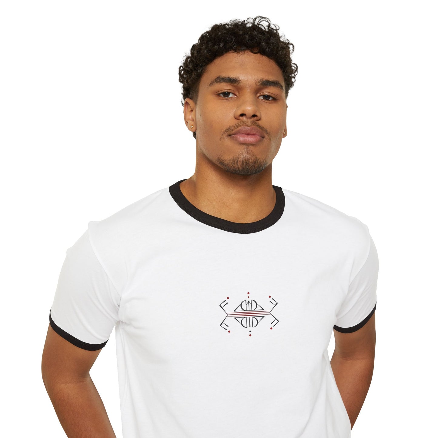 Bonorial Geometric Logo Ringer T-Shirt