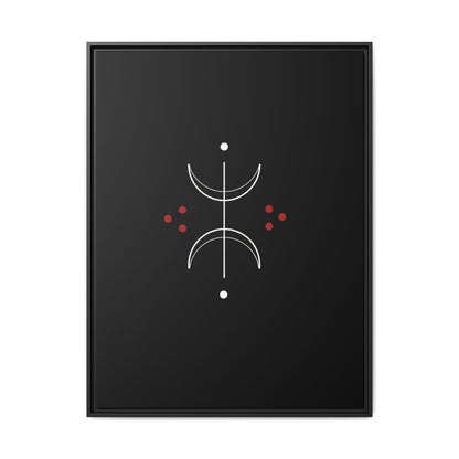 Minimalist Crescent Moon Wall Art — Matte Framed Canvas