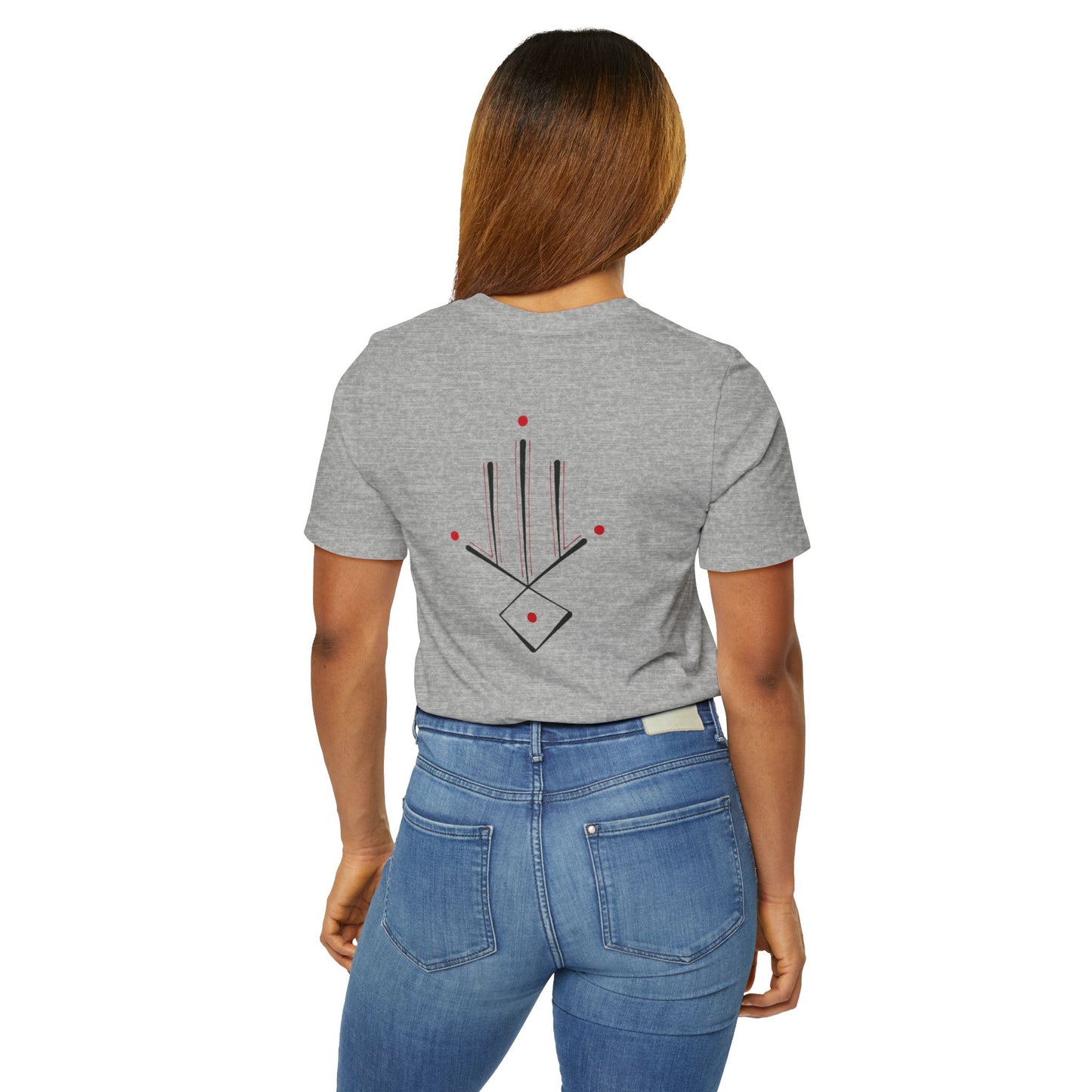 Minimal Geometric T‑Shirt — Abstract Line & Dot Design
