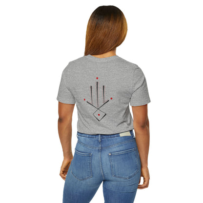 Minimal Geometric T‑Shirt — Abstract Line & Dot Design