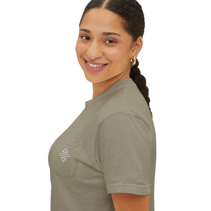 T-shirt à poche Bonorial — t-shirt teint en pièce à logo minimal