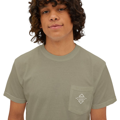 T-shirt à poche Bonorial — t-shirt teint en pièce à logo minimal