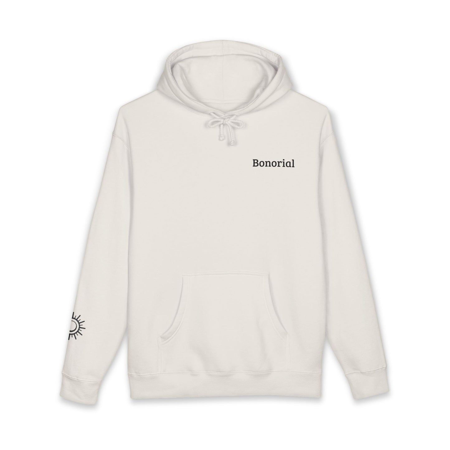 Hoodie — Hoodie avec symbole Bonorial et imprimé au dos « Énergie Rythme Équilibre »
