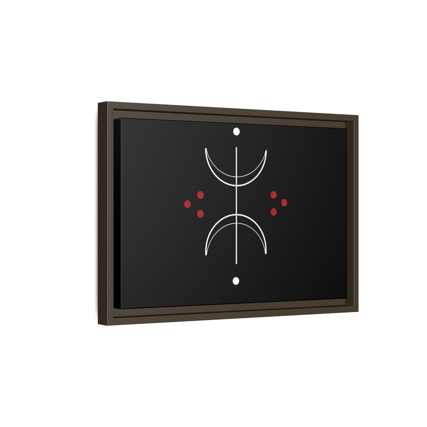 Minimalist Crescent Moon Wall Art — Matte Framed Canvas