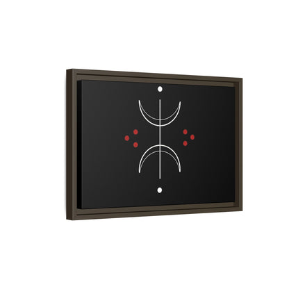 Minimalist Crescent Moon Wall Art — Matte Framed Canvas
