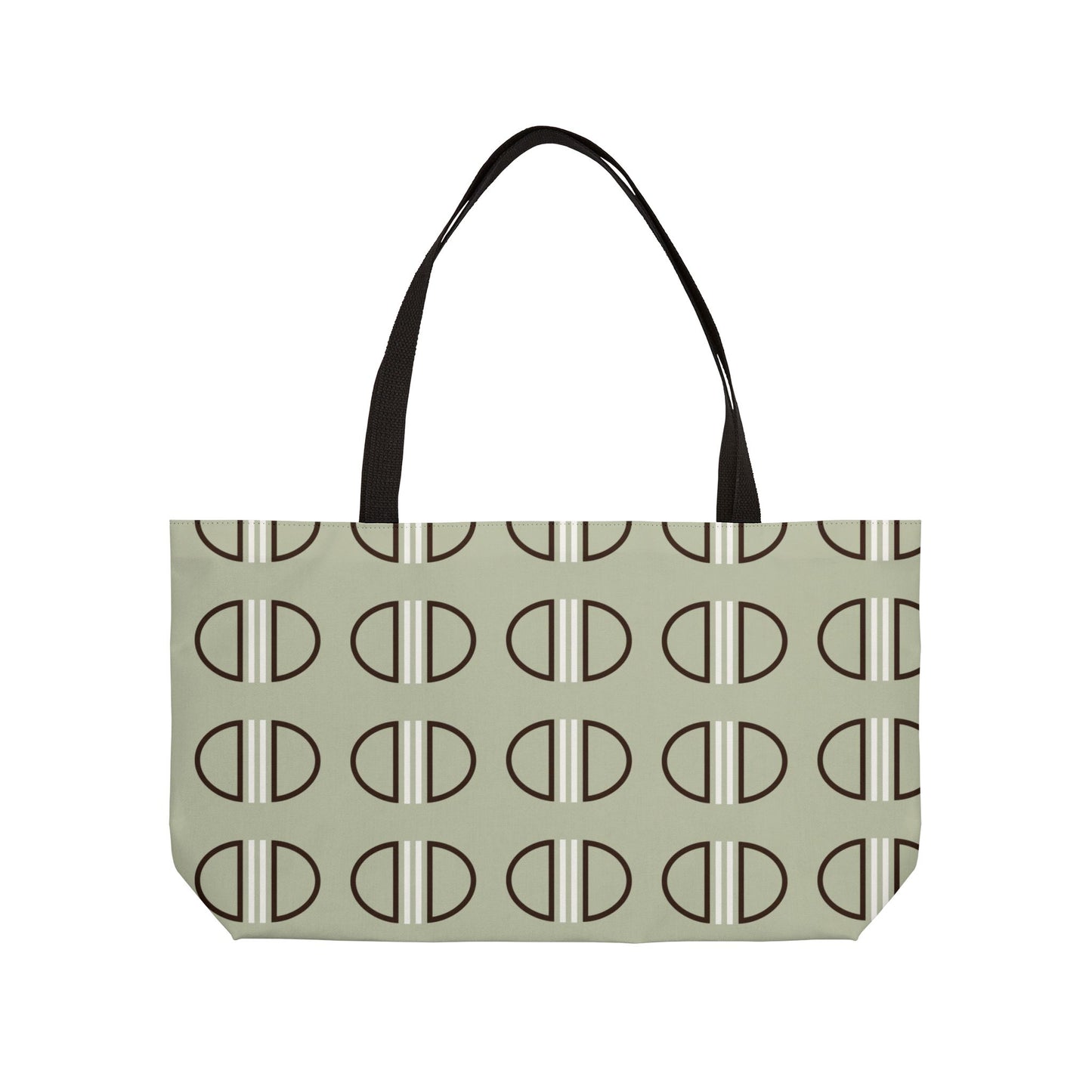 Mid-Century Geo Weekender Tote Bag — Retro Pattern Travel Bag
