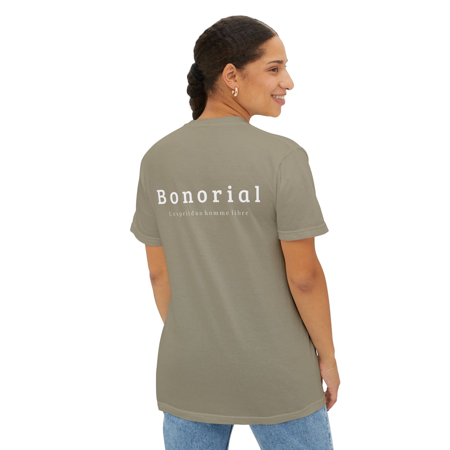 T-shirt à poche Bonorial — t-shirt teint en pièce à logo minimal