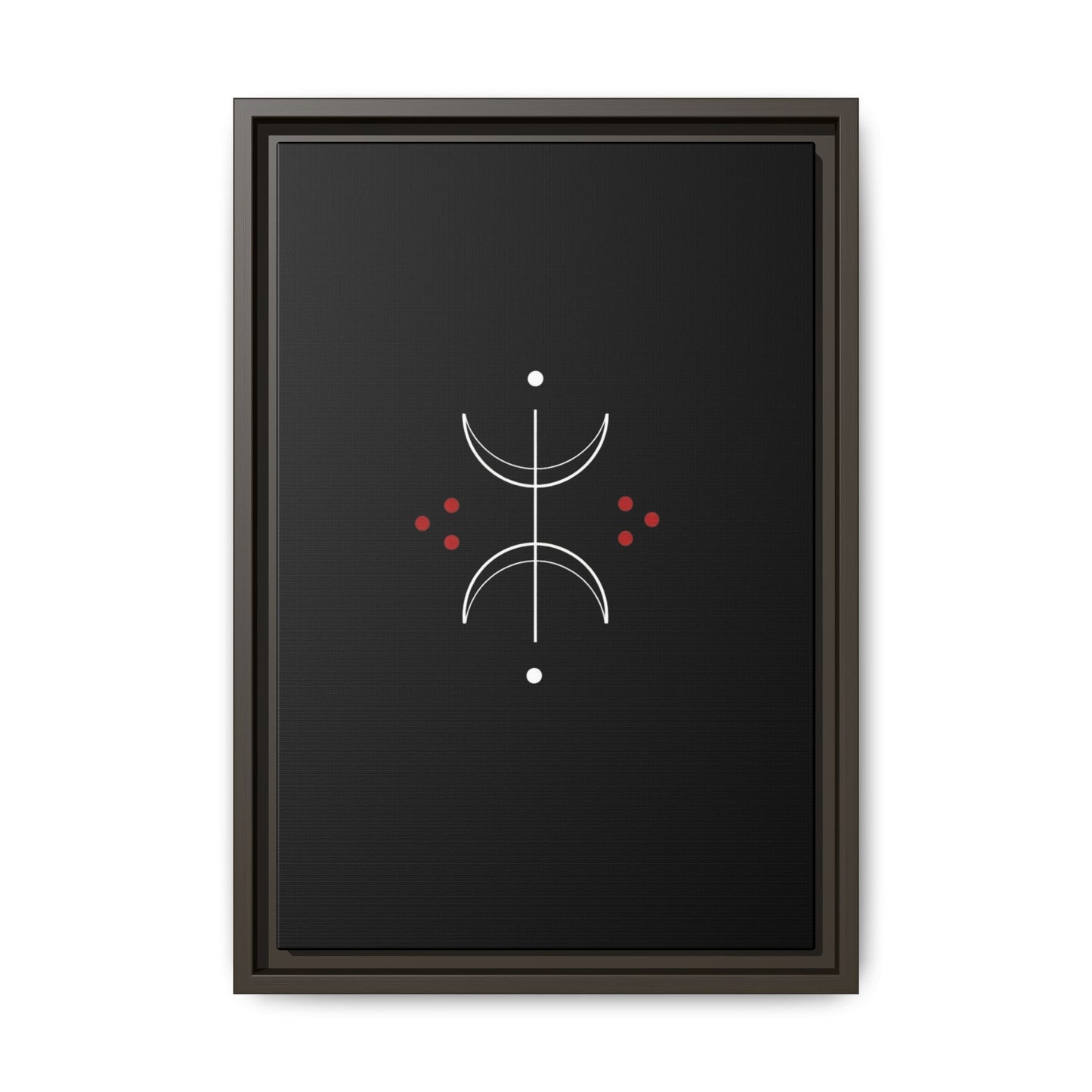 Minimalist Crescent Moon Wall Art — Matte Framed Canvas