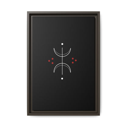 Minimalist Crescent Moon Wall Art — Matte Framed Canvas
